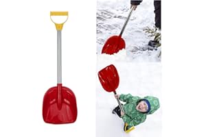 Kids Snow Shovel Detachable Stainless Steel Toddler Snow Shovel with Plastic Scoop & D-Grip Handle Winter Digging Shovel Gift