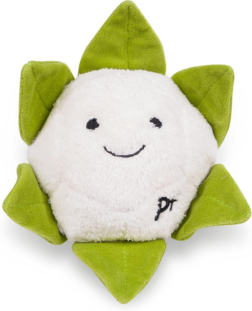 Petface Foodie Faces Cauliflower Plush Dog Toy with Squeaker