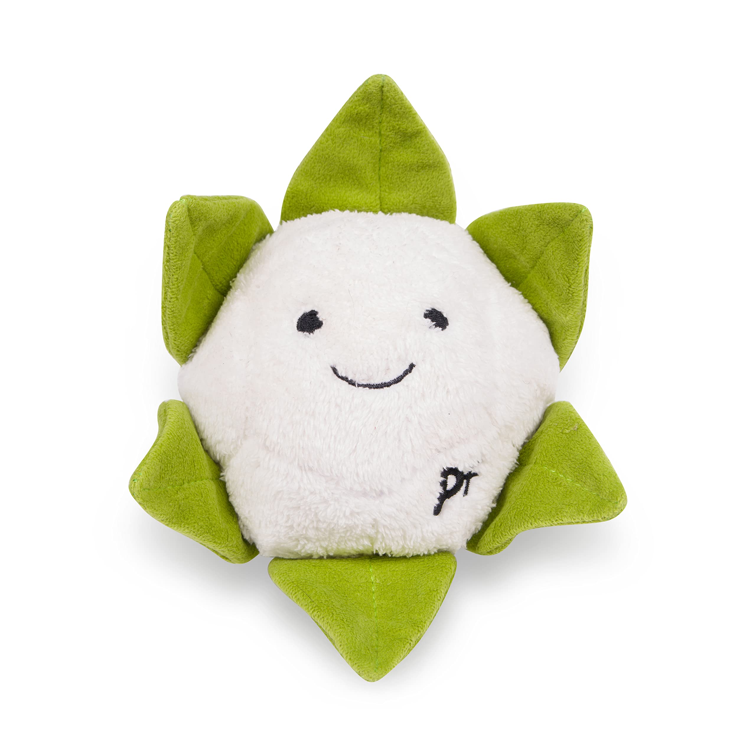Petface Foodie Faces Cauliflower Plush Dog Toy with Built In Squeaker (Pack of 1)
