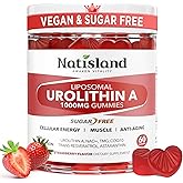 Urolithin A Supplement Gummies, 1000mg Liposomal Urolithin A+ Supplement for Mitochondrial Support, with NAD+, TMG for Healthy Aging, Cellular Renewal, Muscle Strength & Longevity, Vegan, 60 CT