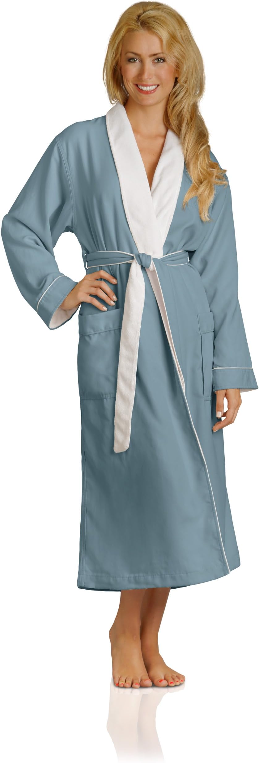 Luxury Spa Robe - Microfiber with Cotton Terry Lining