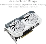 ASUS GeForce RTX 4060 DUAL EVO 8G OC White Graphics Card 2535MHz Boost view 2