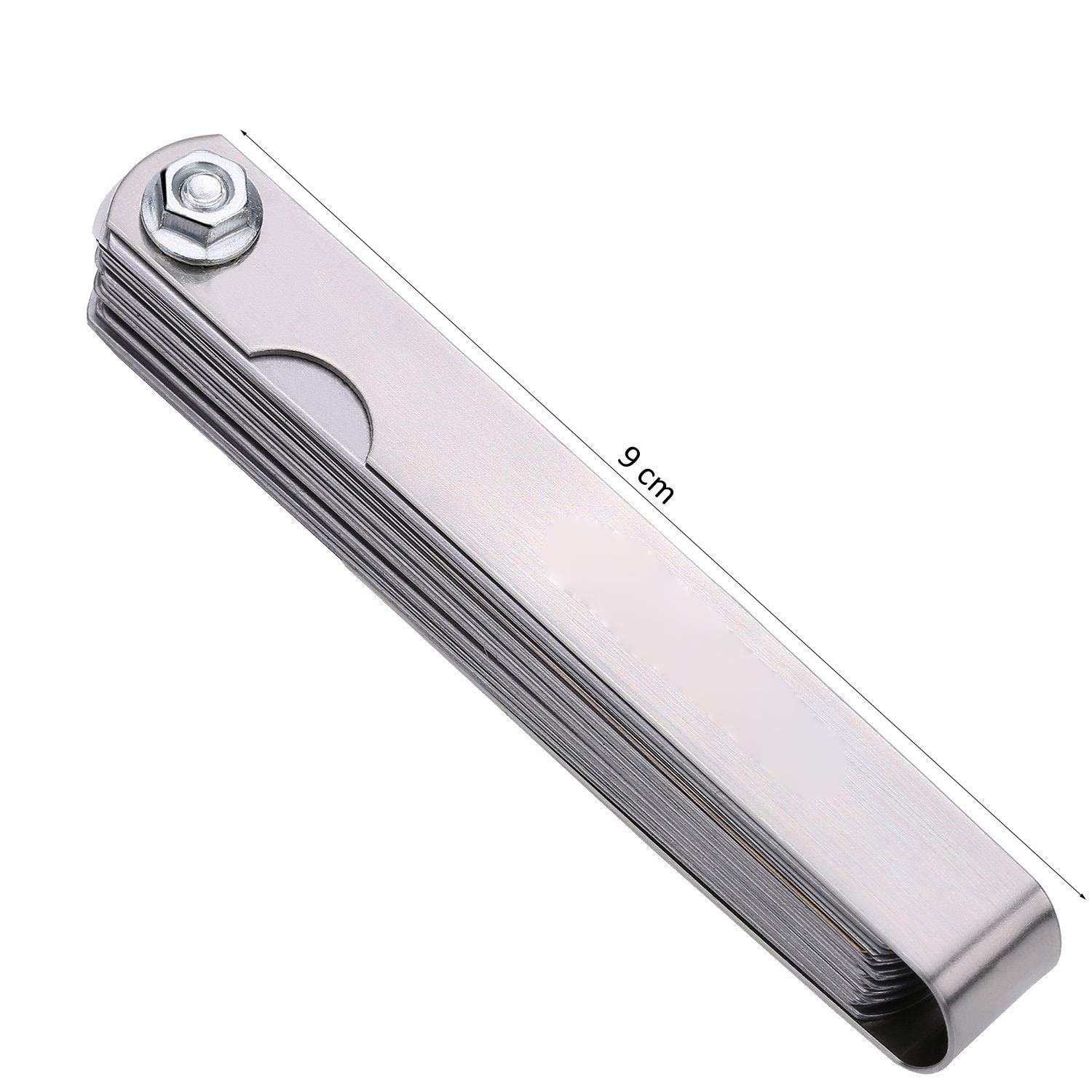 Angelkiss Feeler gauge set, stainless steel metric imperial dual marker measuring tool, silver, 1 - Image 3