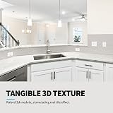 Art3d 10-Sheets Peel and Stick Tile Backsplash 12"x12" White PU Resin Kitchen view 2