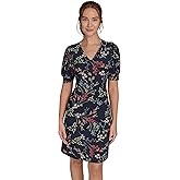 Tommy Hilfiger Women's Puff Sleeve V-Neck Shift Mini Dress