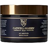 Caswell-Massey Heritage Almond Shave Cream, Natural Men’s Shaving Cream for Smooth Beard Shaving, Soothing for Sensitive Skin, USA Made, 8 Fl Oz