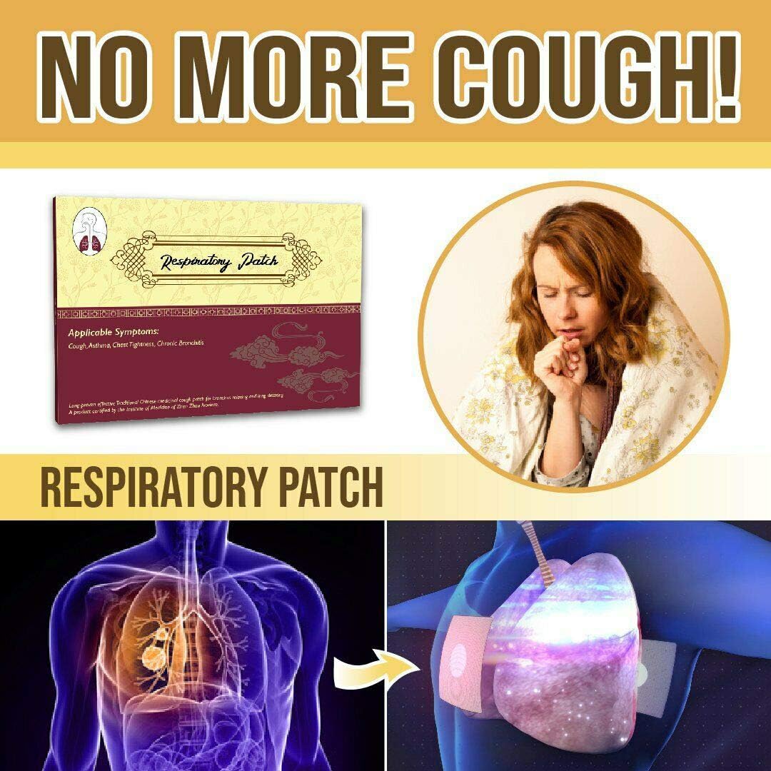 DRUN 12/24/40 Pcs Chinese Medicine Herbs Wetness Patch Cough Sticker Anti-Cough Chest Patch to Relieve Cough Asthma (12)