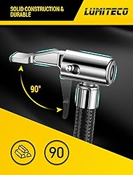 LUMITECO Quick Connect Tire Chuck Hose, Valve