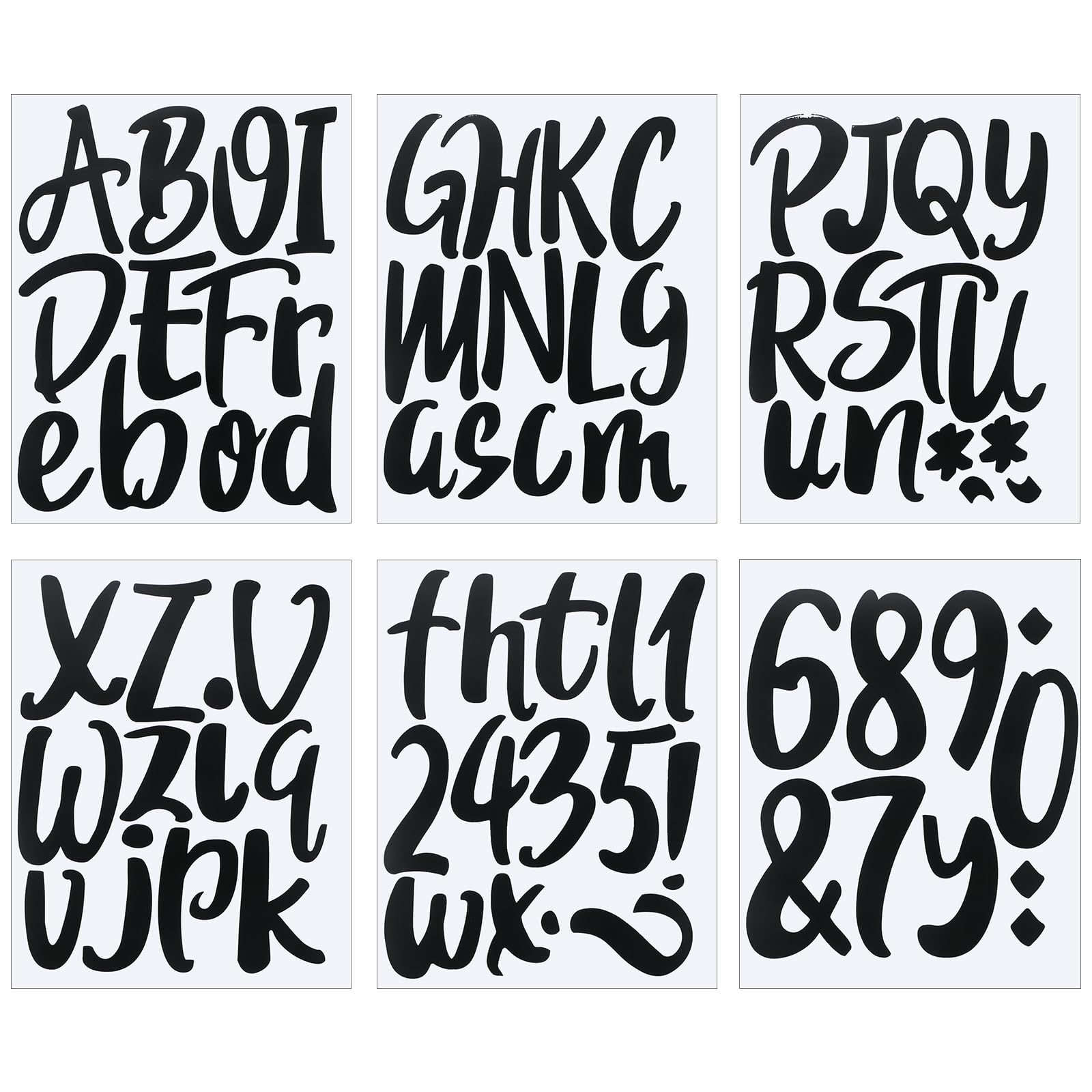 Photo 1 of Outus 576 Pieces 8 Sheets Letters Stickers Self Adhesive Vinyl Letter Alphabet Number Stickers Mailbox Numbers Sticker, Decals for Classroom Decor, Sign, Door(Black,6 Inch)