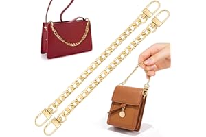 shynek Purse Chains, 2PCS Strap Extender, Gold Belt Chain, Short Chain for Crossbody Bags, Handbags