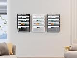 EasyPAG 5 Tier A4 Mesh In Tray Wall Pocket File Holder Black view 7