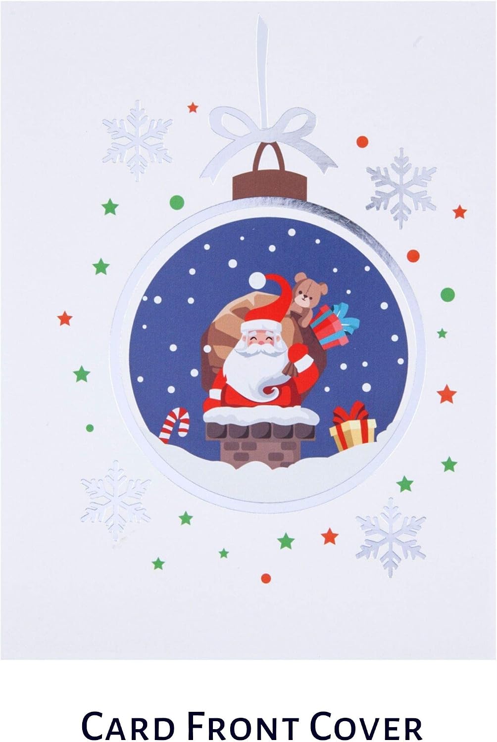 Cardology - Santa & Rudolf Pop-Up Christmas Card, Santa with Rudolf, A5 - Image 3