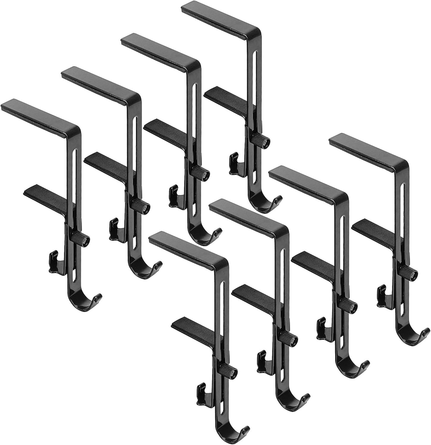 Ornament Hooks - Alpurple 8 PCS Christmas Stocking Holders for Mantle-Adjustable Christmas Metal Hooks Garland Hanger for Hanging Christmas Stocking Garland Balls Fireplace Decoration Supplies