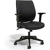 Staples Ergonomic Task Chair, Fabric, Black, Swivel Base | A comfortable everyday seating option for home or professional offices.