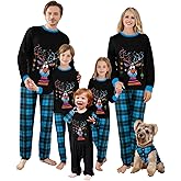 Wobame Christmas Pajamas for Family, Xmas Pajamas Family Christmas Pjs Matching Sets Holiday Nightwear Jammies