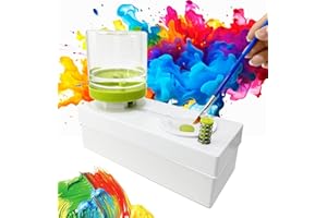WZWXXQ Paint Brush Cleaner Brush Rinser Water Circulation(Pre Assembled), Watercolor/Oil and Water-Based Paint Brush Cleaner Tool, Gift for Adults Artist Beginners