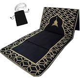 Back Support Prayer Mat Muslim Rug Islamic - Prayer Rug Sajadah for Men Women for Eid Travel Ramadan, Masjid, Soft and Luxury