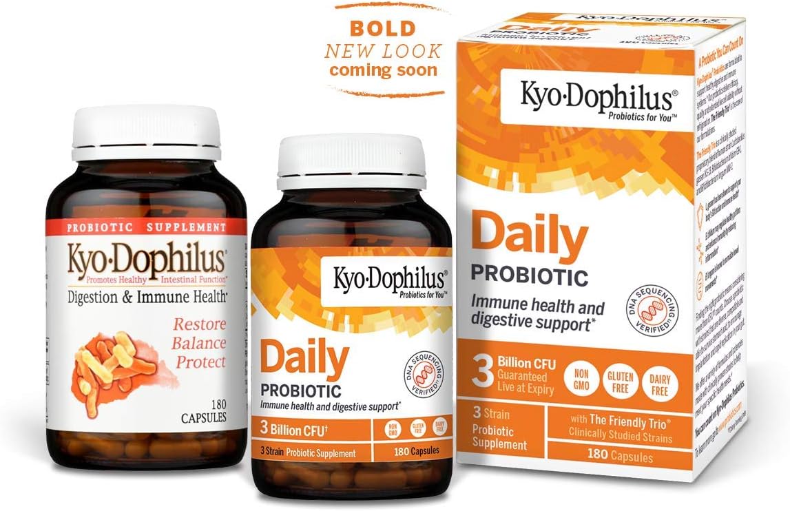 Kyo-Dophilus Daily Probiotic, Immune and Digestive Support*, 180 capsules (Packaging may vary): Health & Personal Care