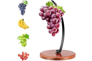 Banana Holder Stand, Sturdy Banana Hanger Hook, Bananas Tree Holder with Wooden Base, Keep Desktop Tidy, Keep Fresh for Banan