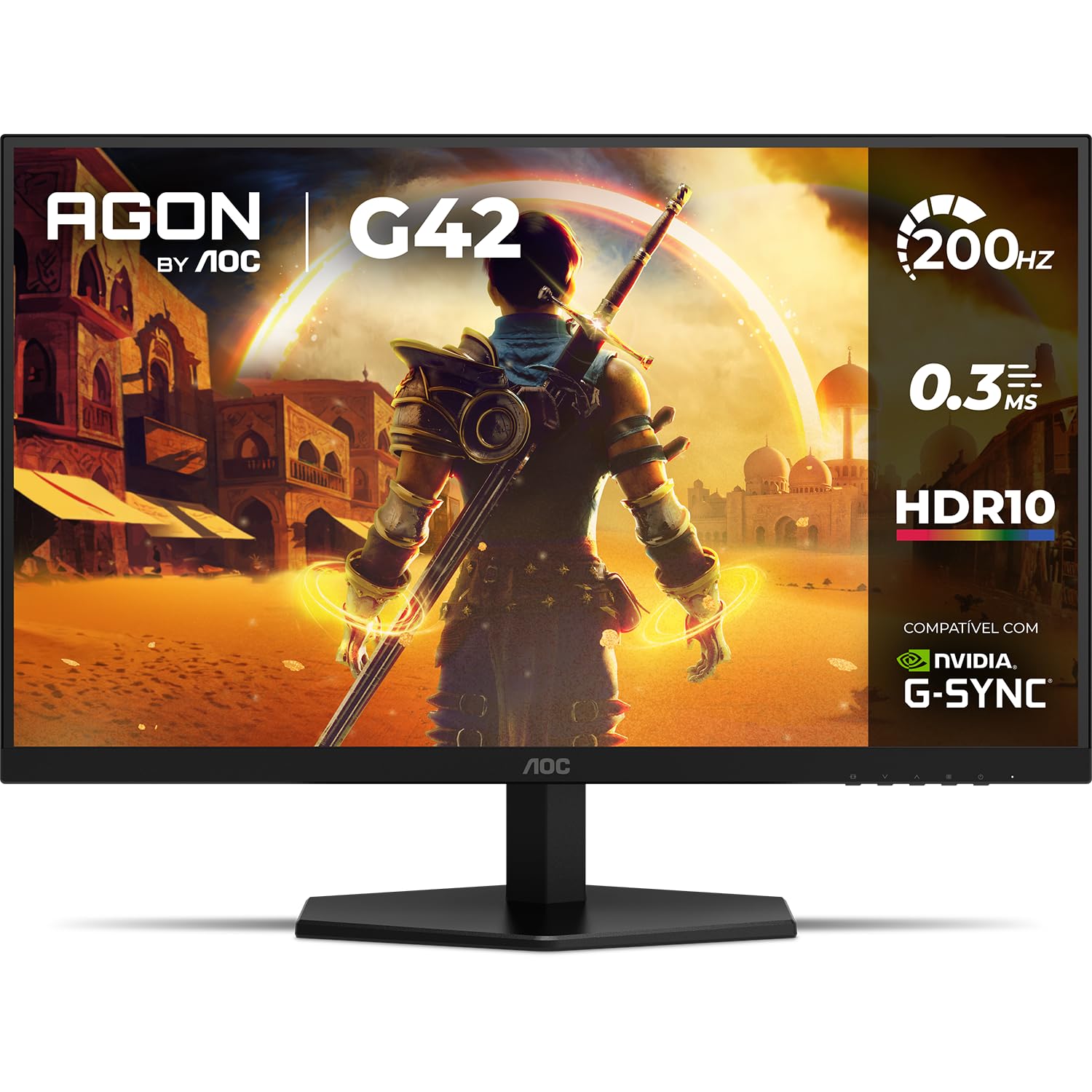 Monitor Gamer AOC AGON G42 27" 200Hz 0,3ms IPS HDR10 NVIDIA G-Sync 27G42HE