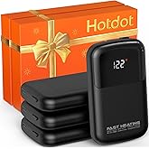 Hotdot Hand Warmers Rechargeable, Heat Levels (104–122°F), Real-Time Temp & Battery Display, Electric Hand Warmers, Fast Heating, Fits in Gloves/Pocket, Gifts for Women & Men