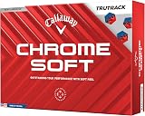Callaway Chrome Soft Premium Tour Golf Ball 2024 White Tru Track view 1