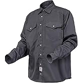 YESWELDER FR Welding Shirts Flame Resistant Lightweight, 100% Cotton NFPA2112 Fire Retardant Shirts for Men Women