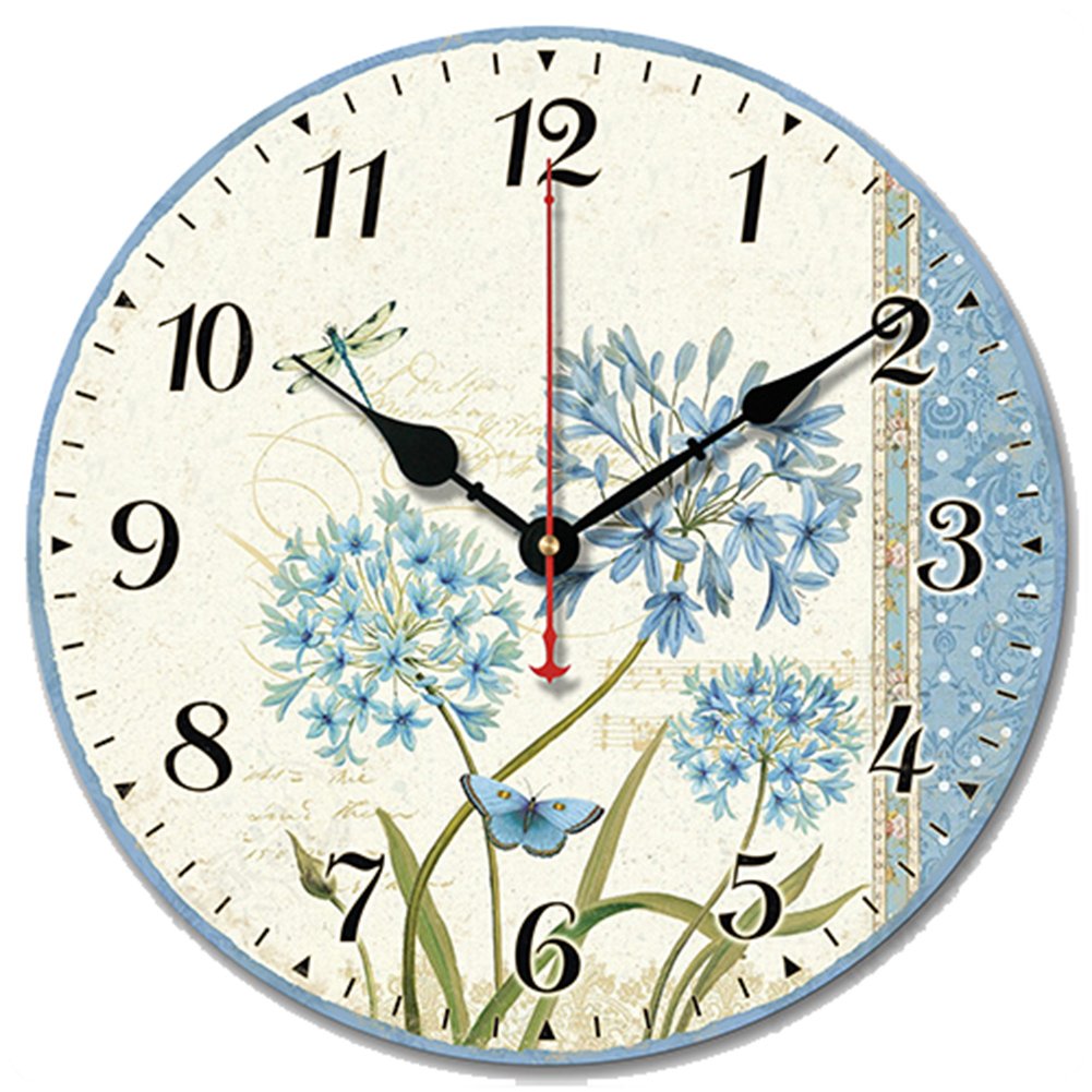 SWHONG Wall Clock Silent Non-ticking 10 Inch/25.4cm,Clocks for Living Room Office Kitchen