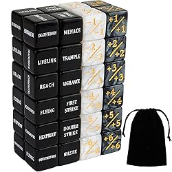 48 Pieces Abilities Keywords Counter Dice Black MTG