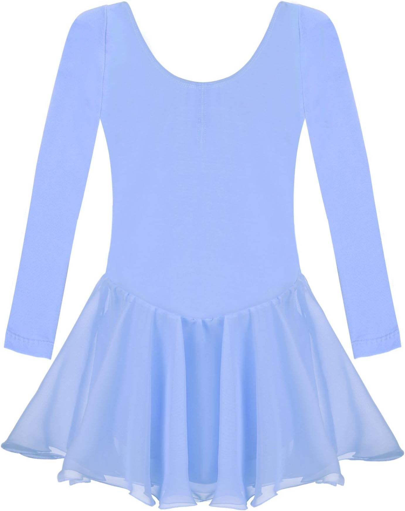 Aimado Girls Team Basic Long Sleeve Leotard with Skirt Kid Dance Ballet Tutu Dress