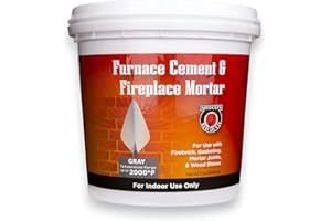 Meeco's Red Devil 1354 Gray Furnace Cement & Fireplace Mortar - High-Temperature Silicate Cement for FireBrick, Gasketing, Mortar Joints & Wood Stoves (32 fl oz) - Ready to Use - Made in The USA