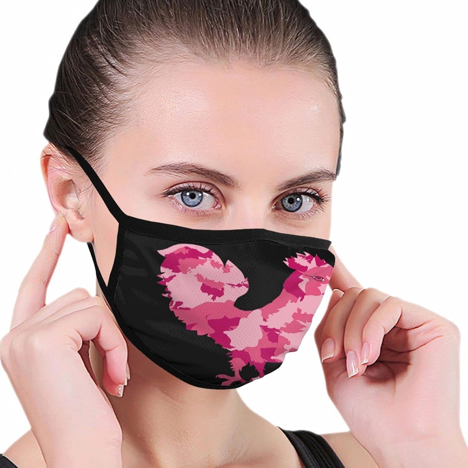 Military Style Camouflage Black Face Mask with Reusable Washable