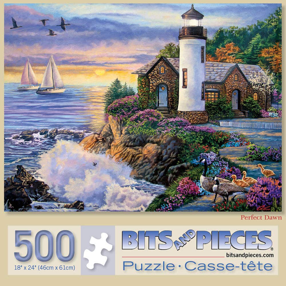 Bits and Pieces - Perfect Dawn 500 Piece Jigsaw Puzzles for Adults - Each Puzzle Measures 18" X 24" - 500 pc Jigsaws by Artist Laura Glen Lawson