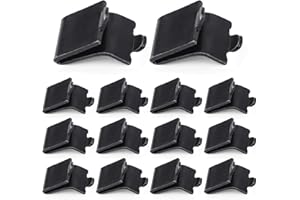 Abeicy 14 Pack Black Shelf Supports Clips, Adjustable Steel Pilaster Heavy Duty Shelving Brackets for Metal Wood Freezer Fridge and Cabinet