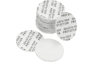 PATIKIL 18mm/0.71" Foam Lid Liner, 100 Pack PS Foam Resistant Tamper Pressure Sensitive Seal for Bottle Cap Liners Seals