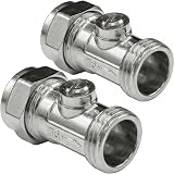 Reeds 2x 15mm x 1/2 inch Male Iron Flat Faced Isolating Valve Pack of 2 view 2