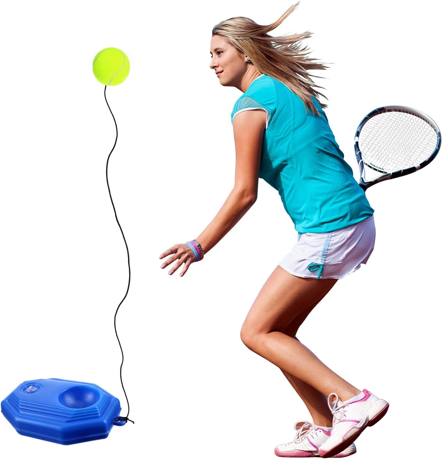 Gejoy 5 Pieces Tennis Training Equipment Tennis Trainer Rebounder Ball Trainer Set with String for Kids Youth Beginner Practice at Home : Sports & Outdoors