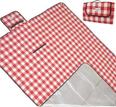 Amazon レジャーシート チェック柄 マット 運動会 アウトドア ピクニック ホワイト レッド Aria Frere アリアフレール レジャーシート