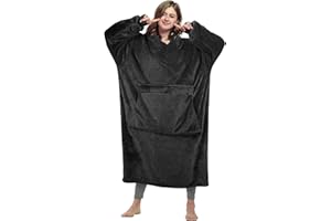 Catalonia Oversized Blanket Hoodie Sweatshirt, Fleece Pullover with Large Front Pocket, for Adults Men Women