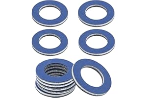 UOIENRT 10Pcs 90430-12031 Oil Drain Plug Gasket Replacement for Toyota Lexus Scion00 (Blue)