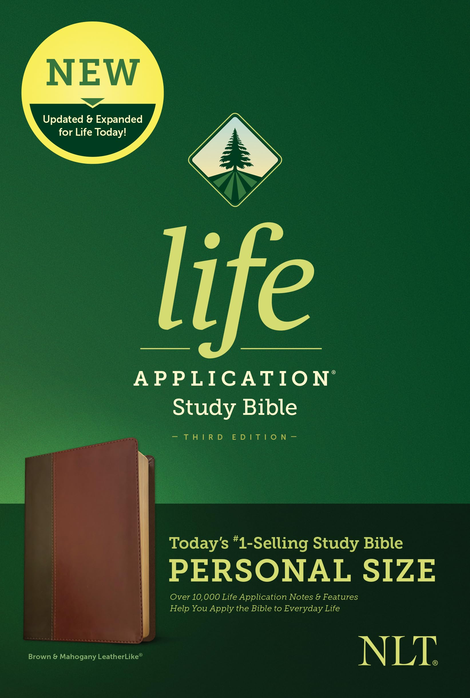 Tyndale NLT Life Application Study Bible, Third Edition, Personal Size (LeatherLike, Brown/Mahogany) – New Living Translation Bible, Personal Sized Study Bible to Carry with you Every Day Tyndale NLT Life Application Study Bible, Third Edition, Personal Size (LeatherLike, Brown/Mahogany) – New Living Translation Bible, Personal Sized Study Bible to Carry with you Every Day Imitation Leather