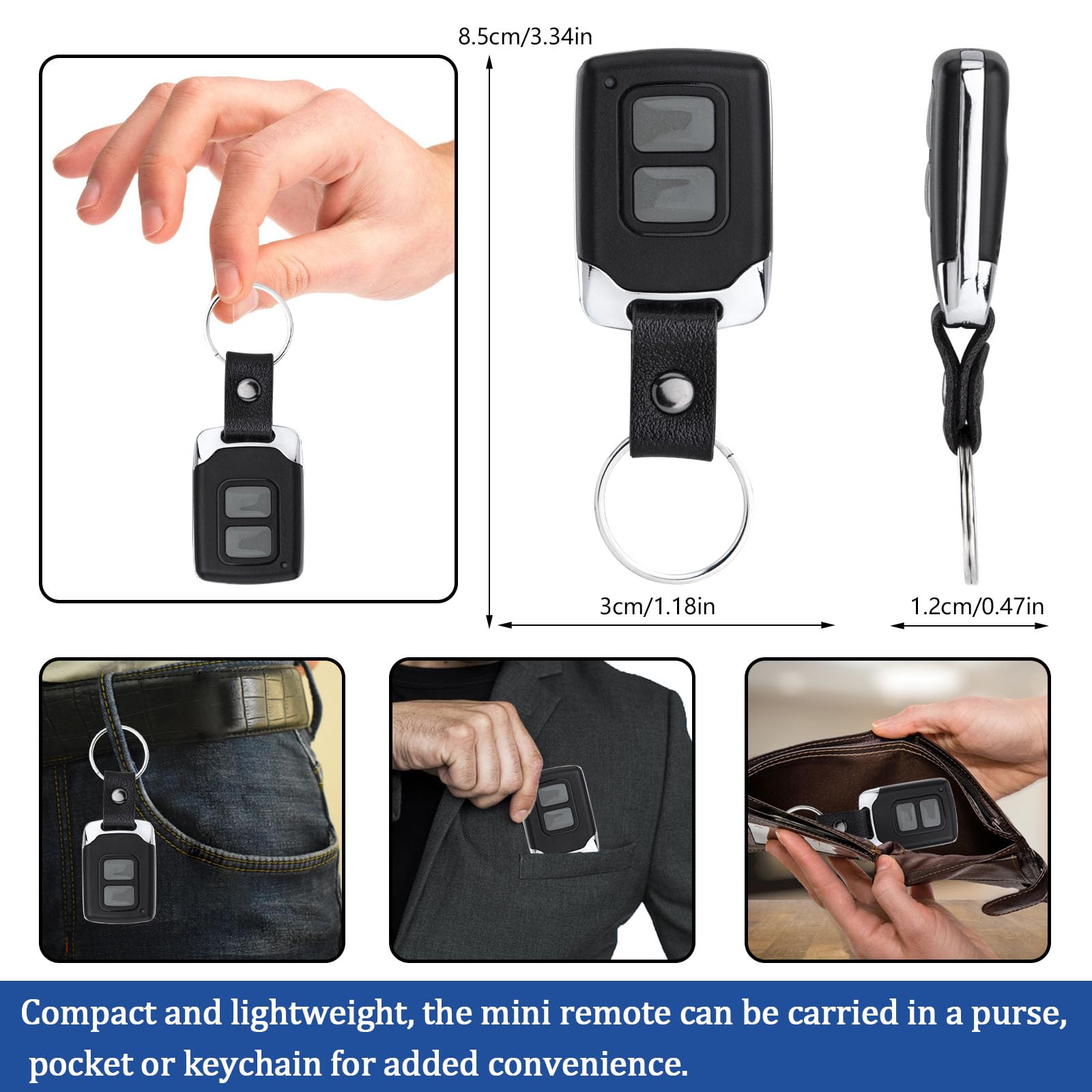 2 Garage Door Opener Remote, for Lift Master Chamberlain Craftsman Garage Door Opener Remote 893LM 893Max 891LM 971LM 973LM 371LM 373LM, Red Orange Green Yellow Purple Learn Button Garage Door Remote
