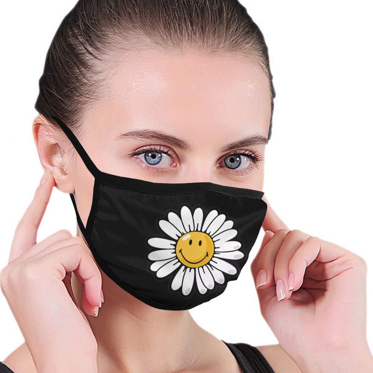 BAGR Smiley World Daisy Smiley Mask For Men & Women - Mask Can Be Washed Reusable Mask One Size Multiple Patterns