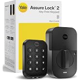 Yale Security Home Assure Lock 2 Deadbolt, Black Suede Keyless Entry Door Lock with Digital Touchscreen Keypad and Bluetooth Connectivity (No Wi-Fi), YRD430-BLE-BSP