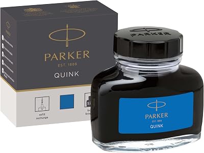 Parker QUINK Blue Ink Bottle 57 ml Fountain Pen Refill
