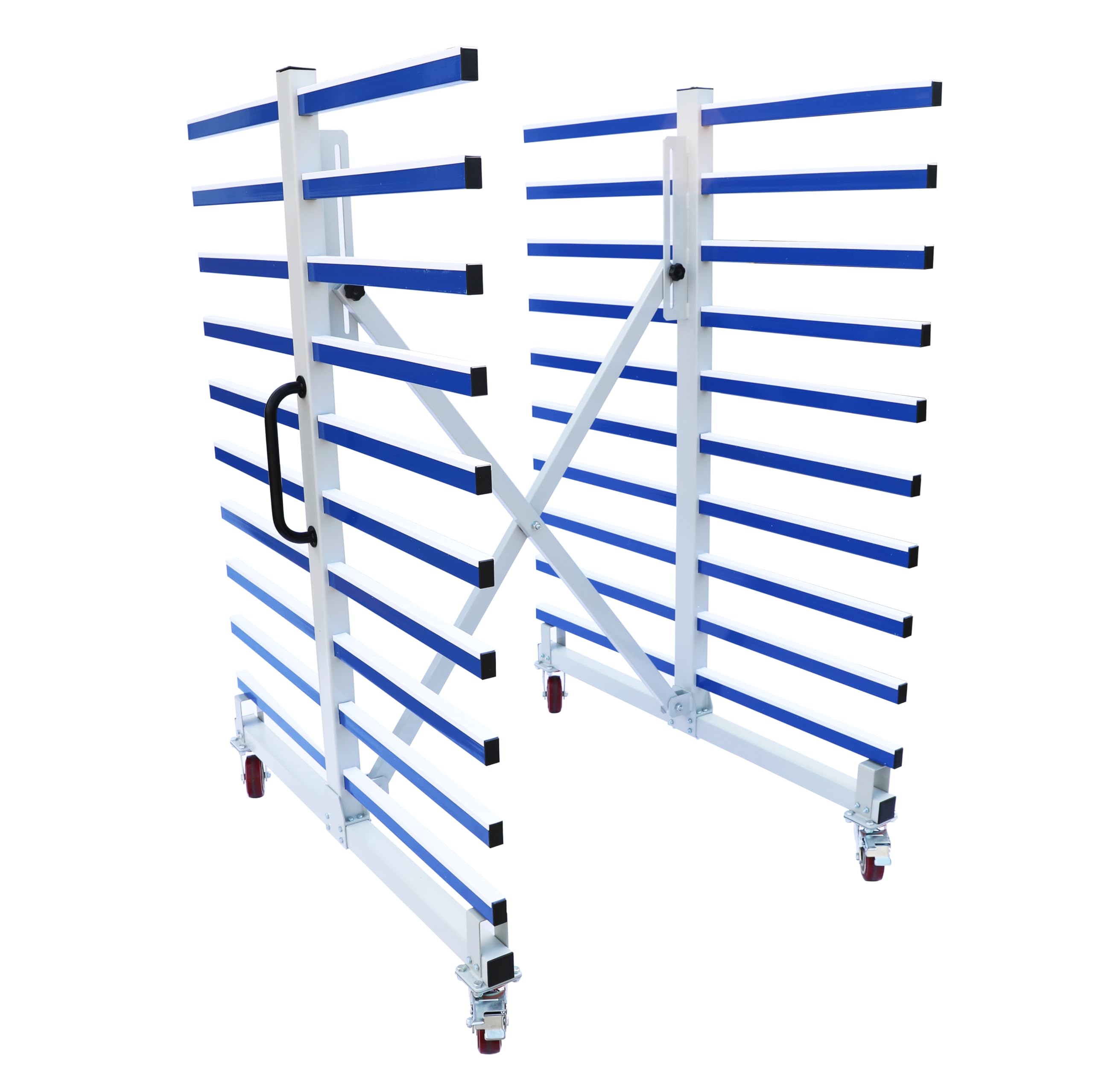 Photo 1 of **************INCOMPLETE ITEM- THIS IS ONLY 1 BOX IN A MULTI BOX SET******************
MENIPHIB Paint Drying Rack with Wheels, Expands 44.5", 198 lbs Per Shelf, Heavy-Duty Steel Drying Stand for Woodworking & Cabinet Doors, Workshop, Spray Booth, Factory(