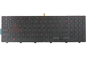 (Red Backlit) US Keyboard Replacementrd for Dell Inspiron 15 5000 15-3000 3541 3542 3543 3551 3552 15-5542 5545 5547 P39F 555