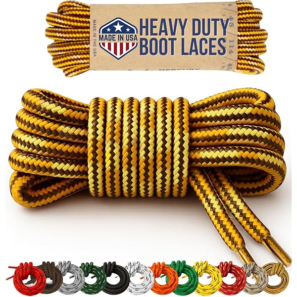 Amazon.com: KIWI Outdoor Round Laces, Gold/Brown, 72 in, 1 pair