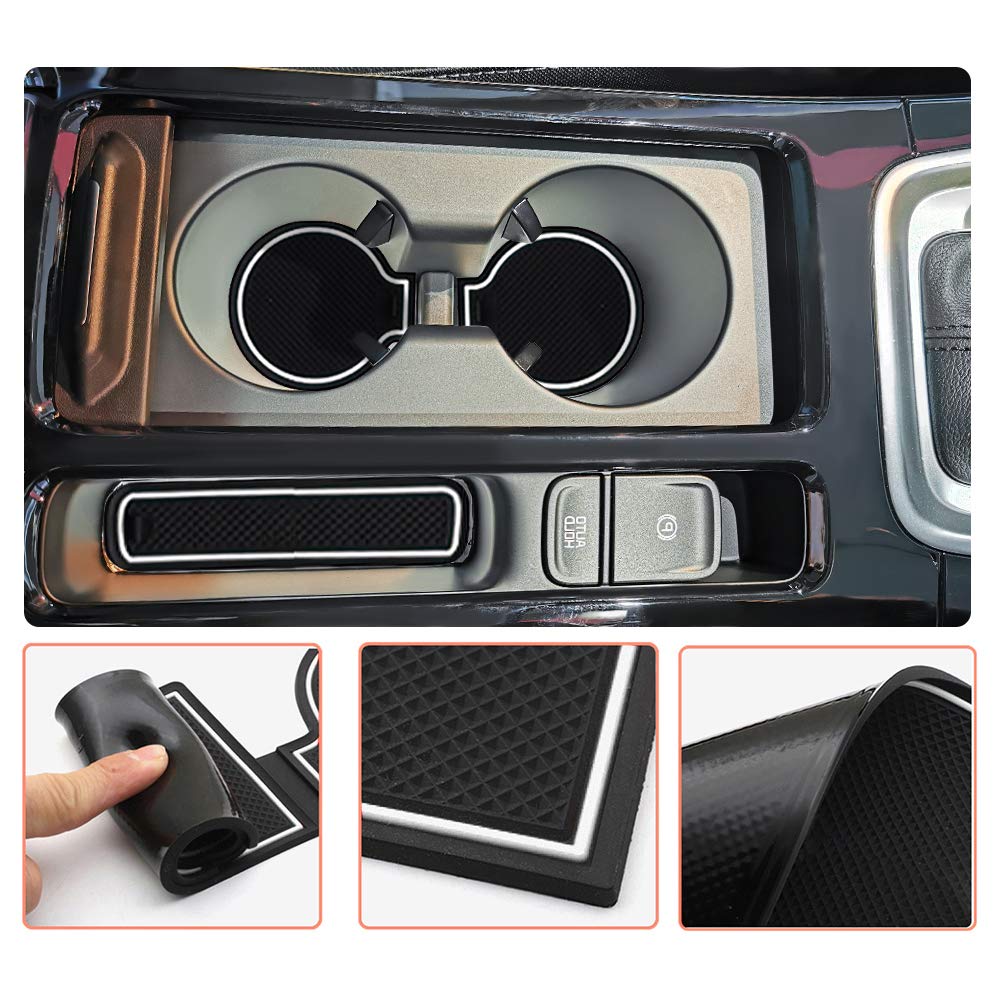 LFOTPP For Ki-a Ceed SW GT Proceed GT 2018-2022/ XCeed GT 2020-2022 Center Console Non-Slip Mat Armrest Rubber Mats Storage Mats Car Accessories (White)