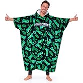 Minecraft Hoodie Blanket for Men and Teenagers - Cosy Oversized Fleece Hoodie One Size Sherpa Hood - Gifts for Men